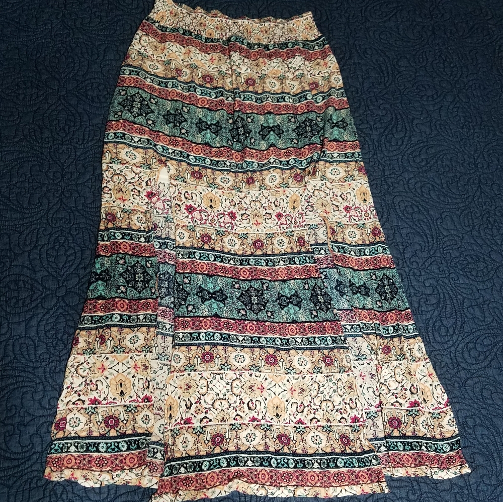Maurice's Boho Slit Leg Skirt